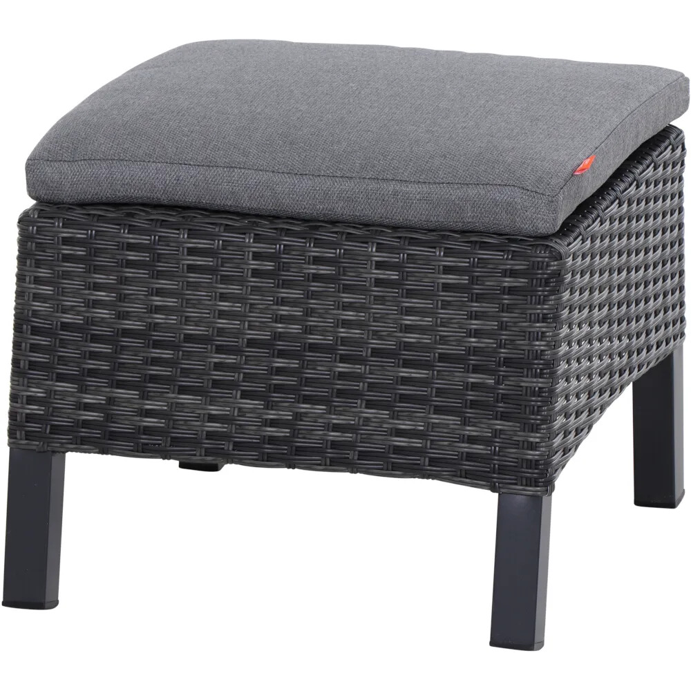 Siena Garden Hocker Taranto Alu, Geflecht, inkl. Kissen M21904