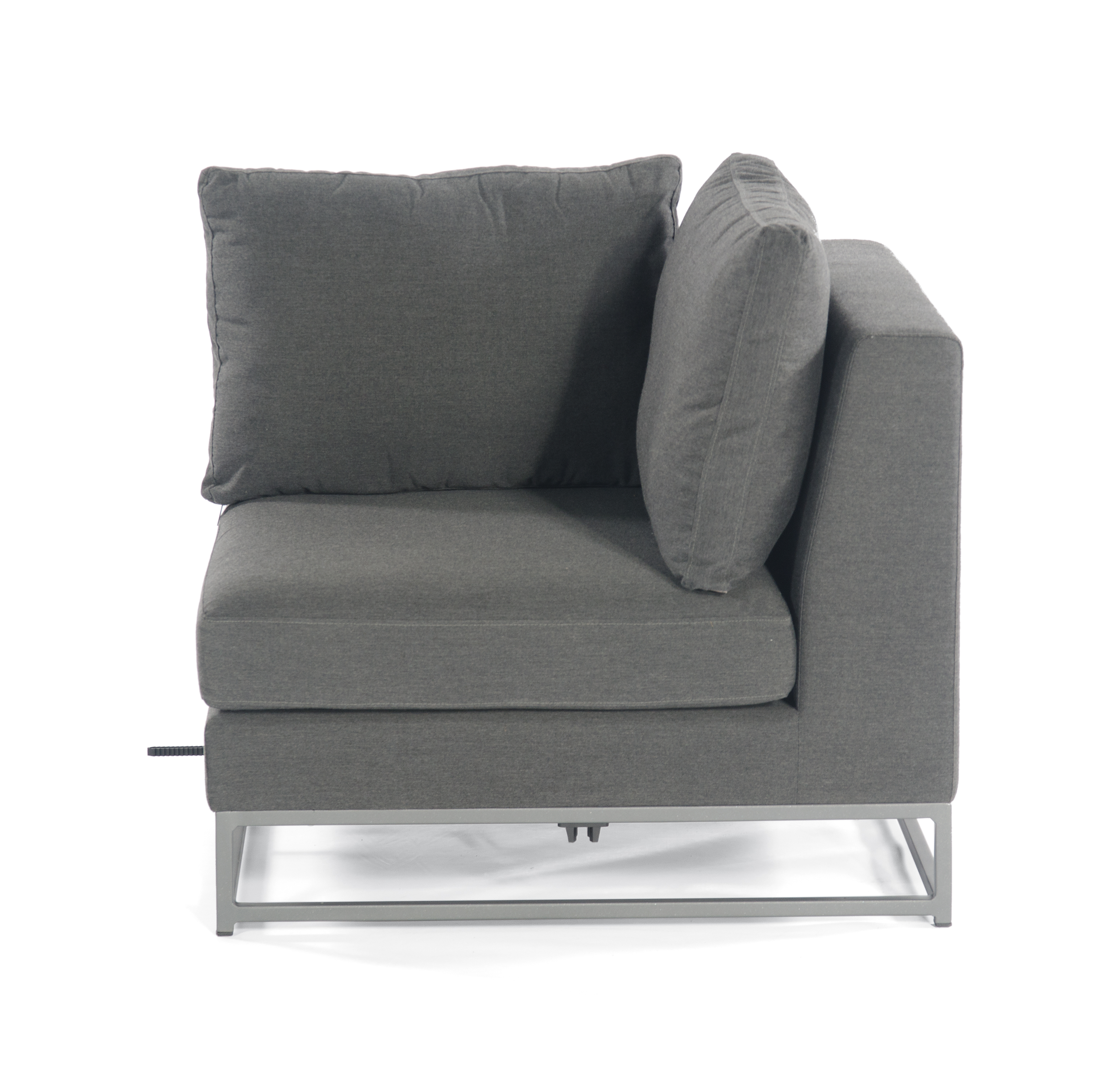 Sonnenpartner Lounge-Eckmodul Unique Aluminium mit Kissen flanell Loungesessel Sunbrella