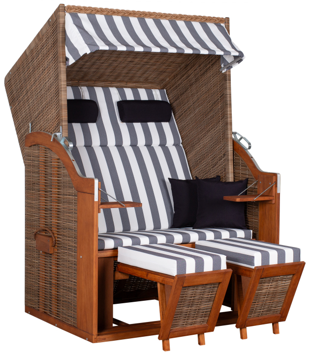 deVries Strandkorb PURE® STANDARD PE griseum inkl. 2 Knuffelkissen 120x80x160cm deVries Strandkorb PURE® STANDARD PE griseum inkl. 2 Knuffelkissen 120x80x160cm