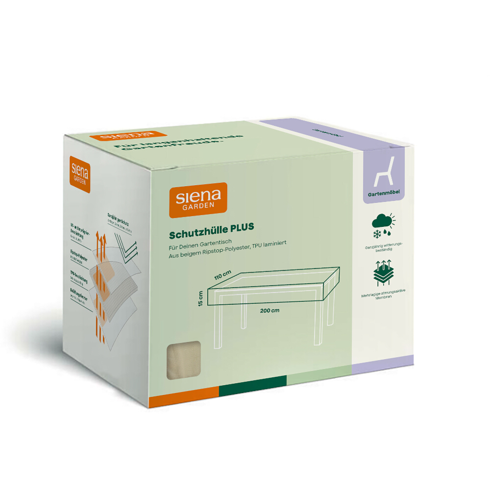 Siena Garden Tischhülle 220x110xH15 Schutzhülle Abdeckhaube Abdeckplane