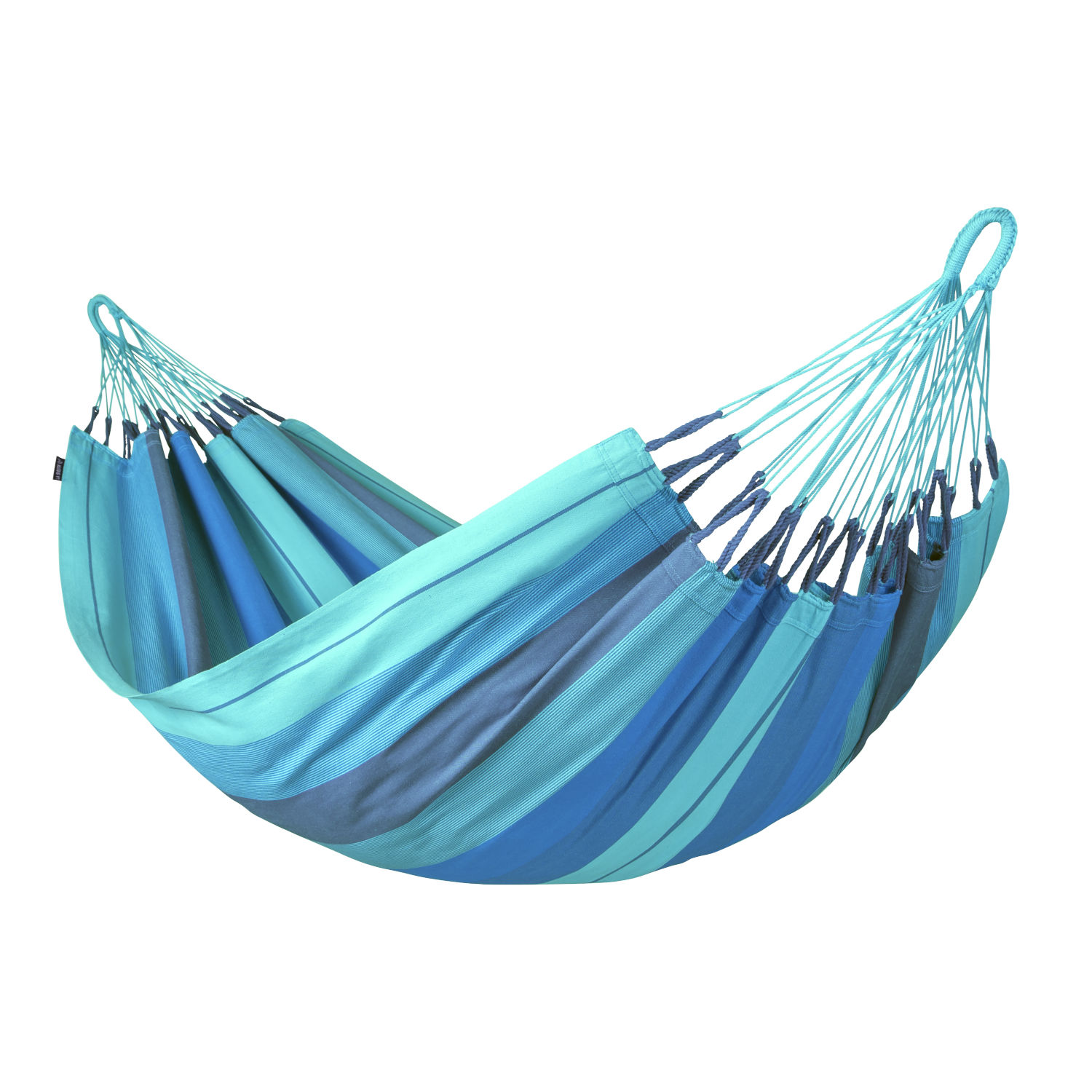 La Siesta Single-Hängematte MODESTA lagoon blau Klassische Einzel-Hängematte aus Bio-Baumwolle La Siesta Single-Hängematte MODESTA lagoon blau Klassische Einzel-Hängematte aus Bio-Baumwolle