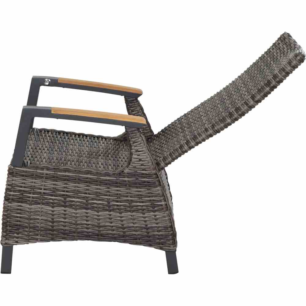 Siena Garden Verdo Dining Move Sessel Gardino®-Geflecht bronze-grau/Aluminium/Teak