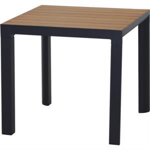 Siena Garden Silva Dining Tisch 80 x 80 cm - Aluminium (matt anthrazit) & FSC-Teak