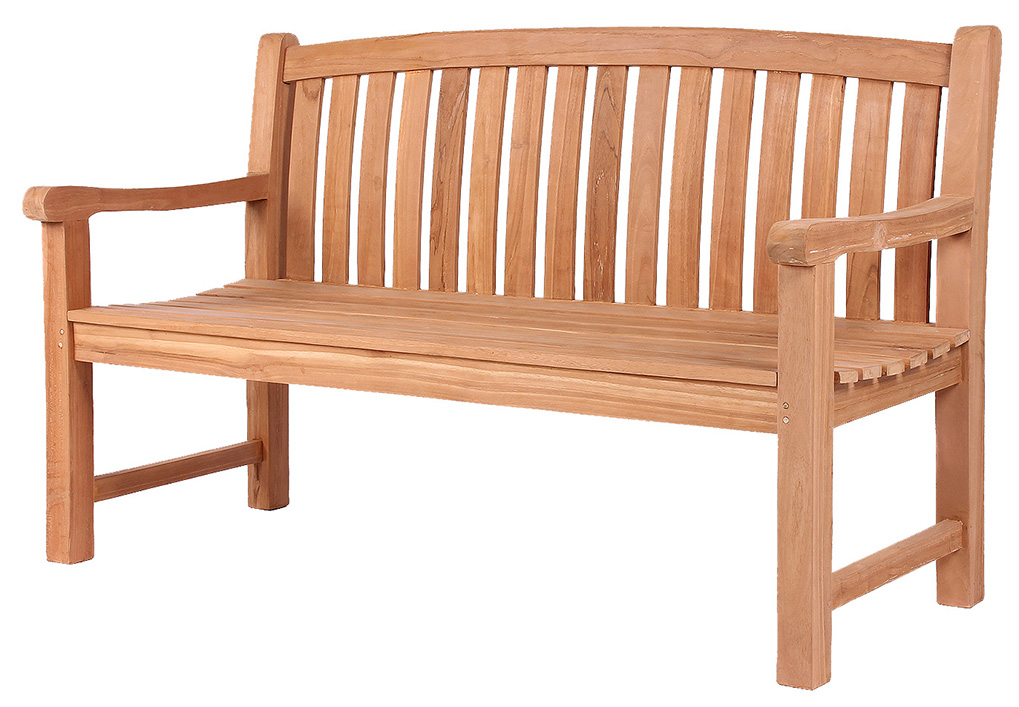 deVries Gartenbank "WOODIE" aus Teakholz ergonomische Sitzfläche 150x57x94 cm