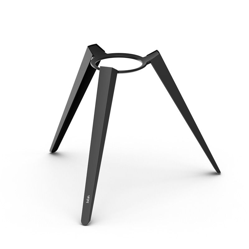 höfats MOON 45 Feuerkorb mit hohem Fuß all black Ø 45 cm für Brennholz und Pellets 00942