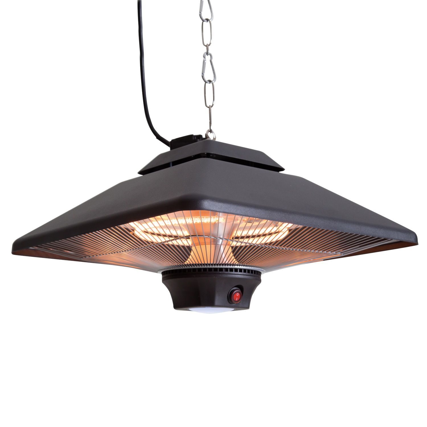 SUNRED Heizstrahler Spica Square 2000W Halogenstrahler zur Deckenmontage hängend