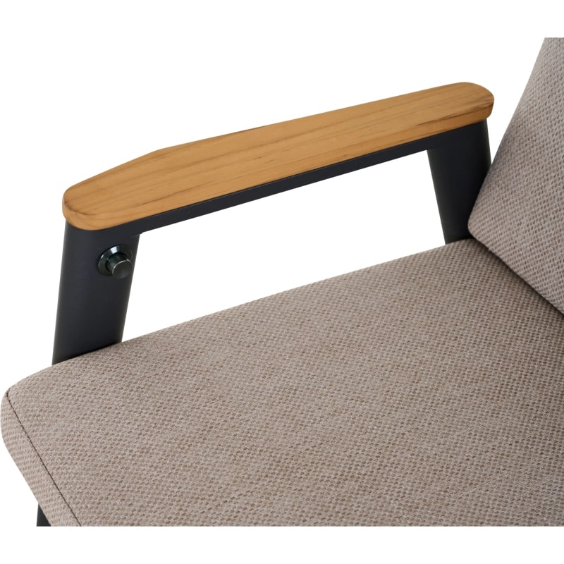 Siena Garden Cortina Dining Move Sessel, natur Alu, Rope, teak T50303