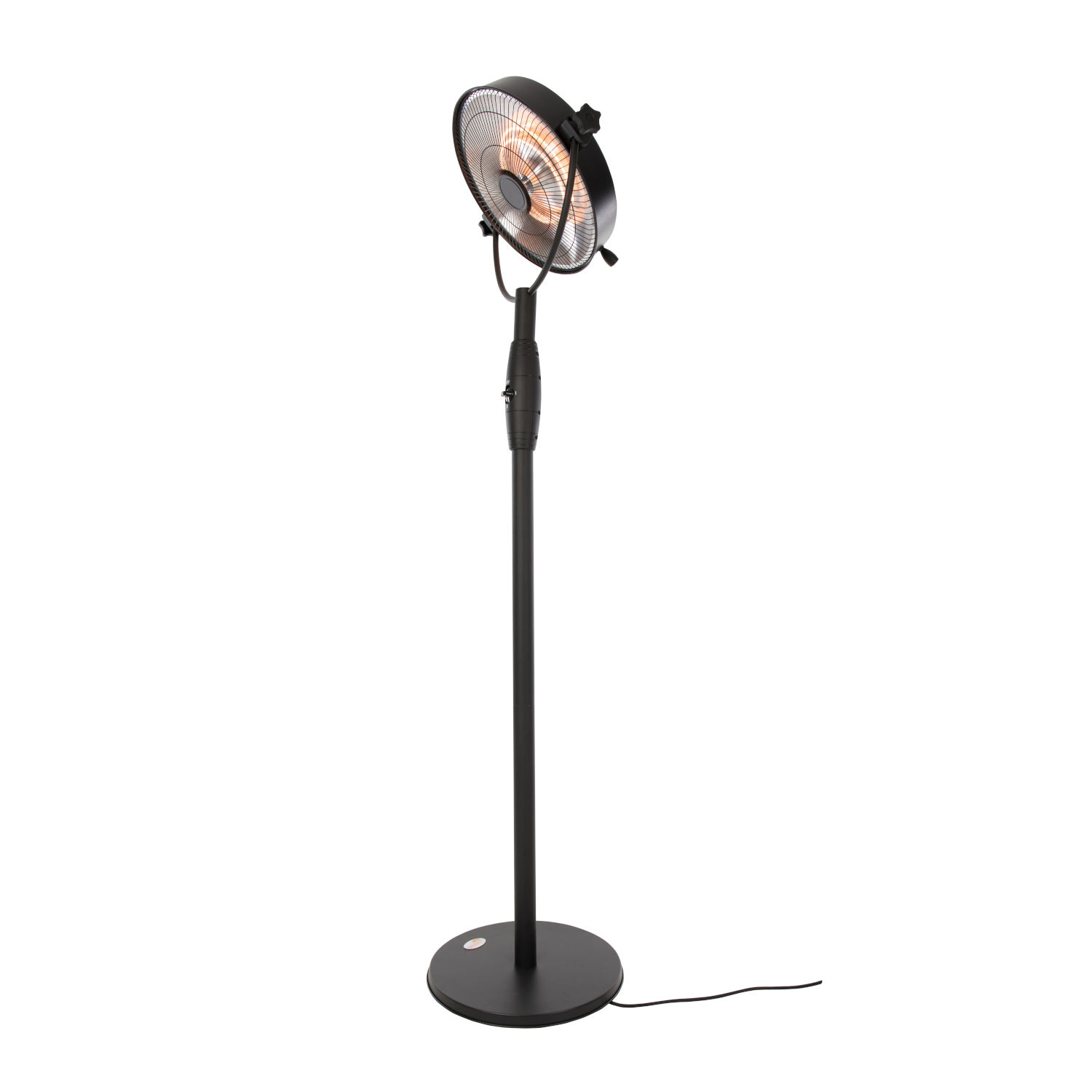 SUNRED® Heizstrahler Retro schwarz 2100 W Halogenstrahler Standgerät stehend
