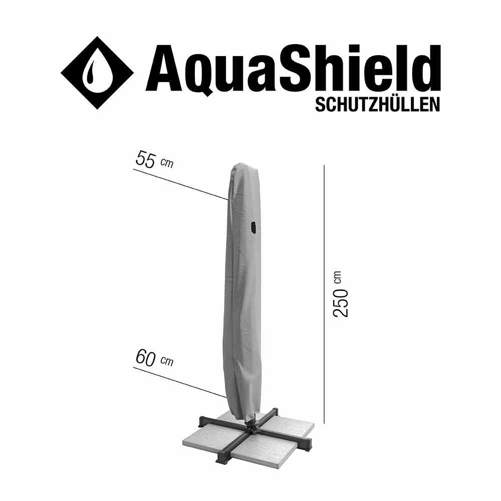 Siena Garden AquaShield Ampelschirm - hellgrau, Polyester