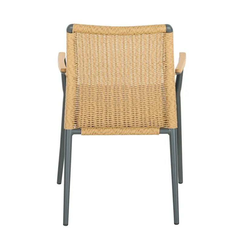Siena Garden Cortina Stapelsessel - Aluminium/Teak FSC & Rope, natur (T93224)