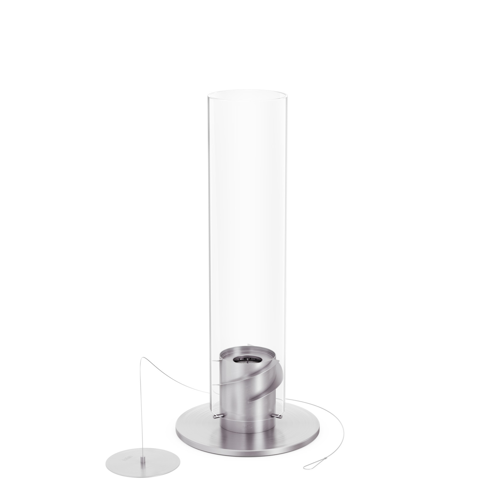 höfats Tischfeuer SPIN 1200 Windlicht Gartenfackel Edelstahl/Glas Ø23/12 cm