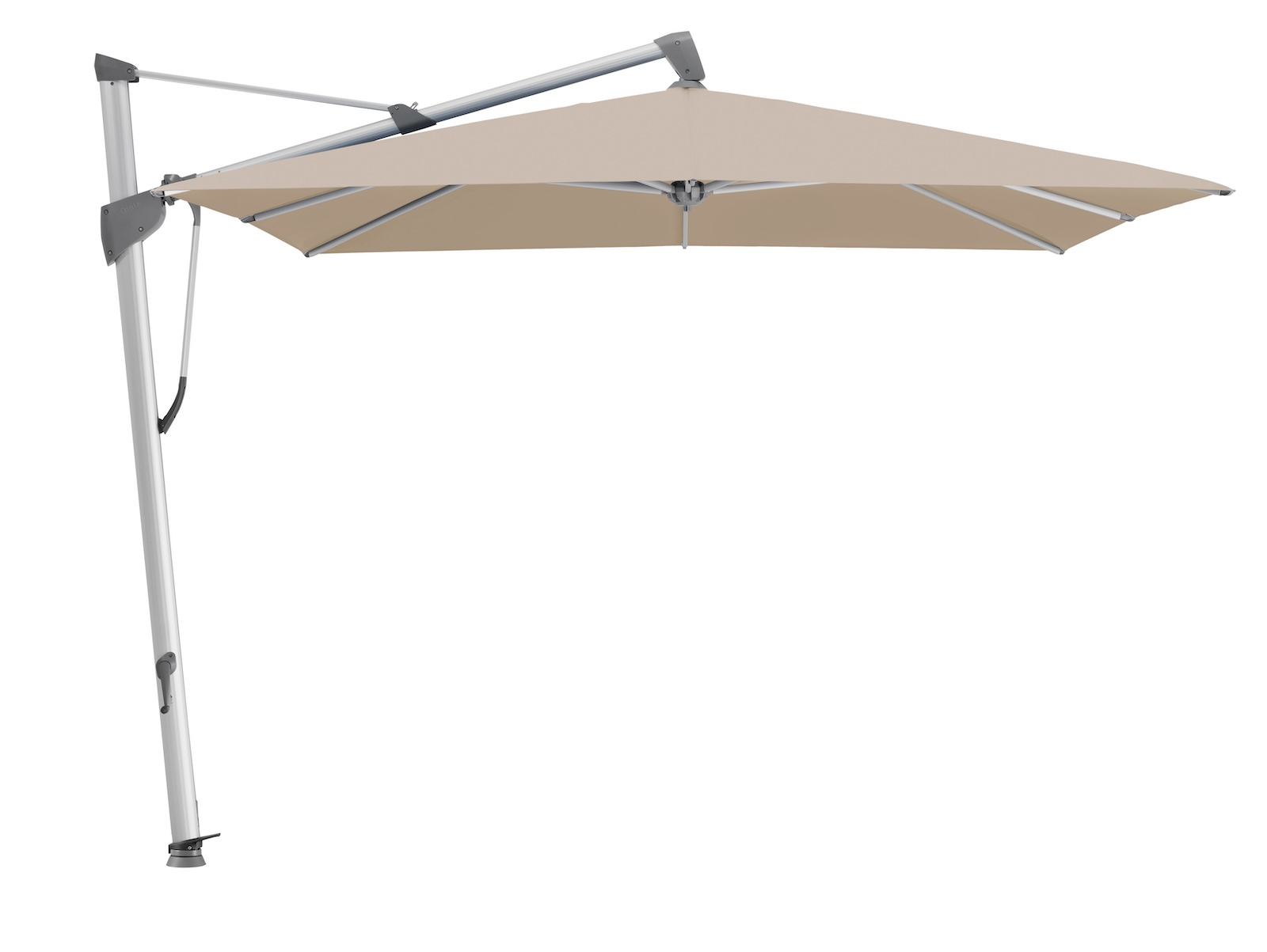GLATZ Ampelschirm SOMBRANO® S+ quadratisch 300 x 300 cm Freiarmschirm Farbe 803 Linen
