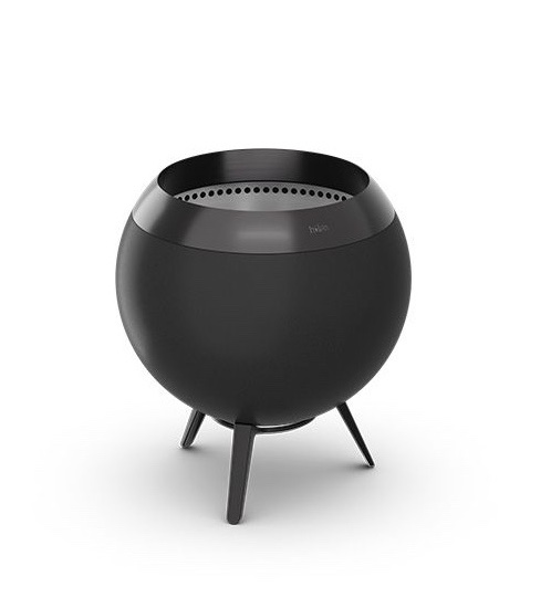 höfats MOON 45 Feuerkorb mit niedrigem Fuß Ø 45 cm all black für Brennholz und Pellets 00941