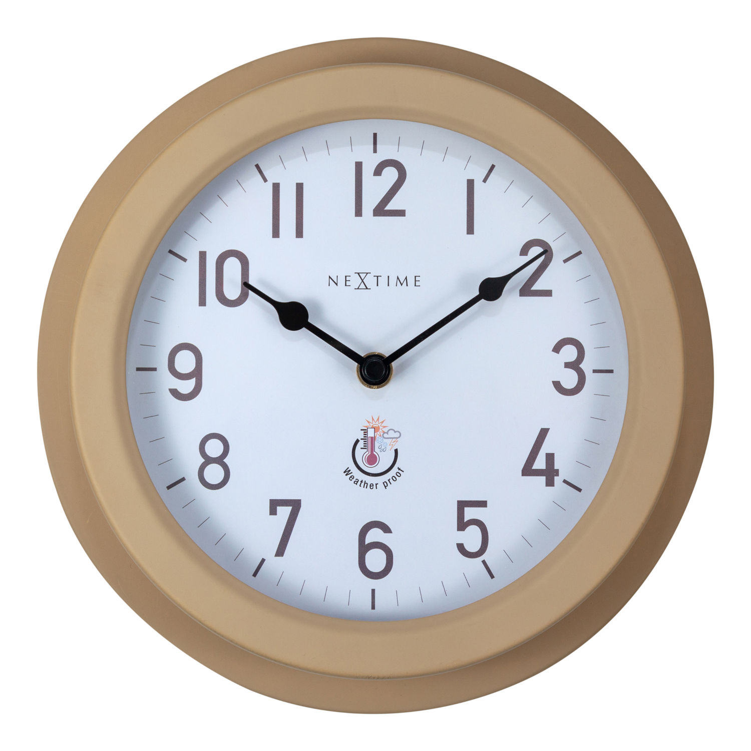 NeXtime Wanduhr Poppy Metall sand Ø 22 cm für Innen und Außen Gartenuhr NeXtime Wanduhr Poppy Metall sand Ø 22 cm für Innen und Außen Gartenuhr