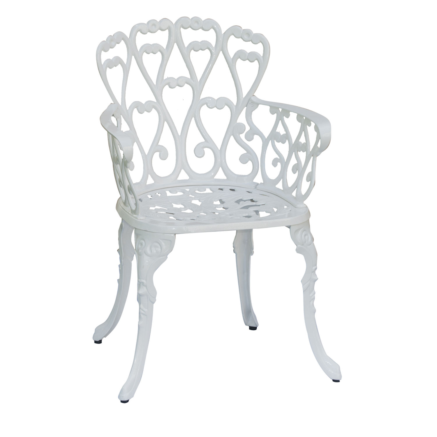 Inko Gartenstuhl Eden weiß Alu-Guss Gartensessel für Terrassen 60x57x85 cm