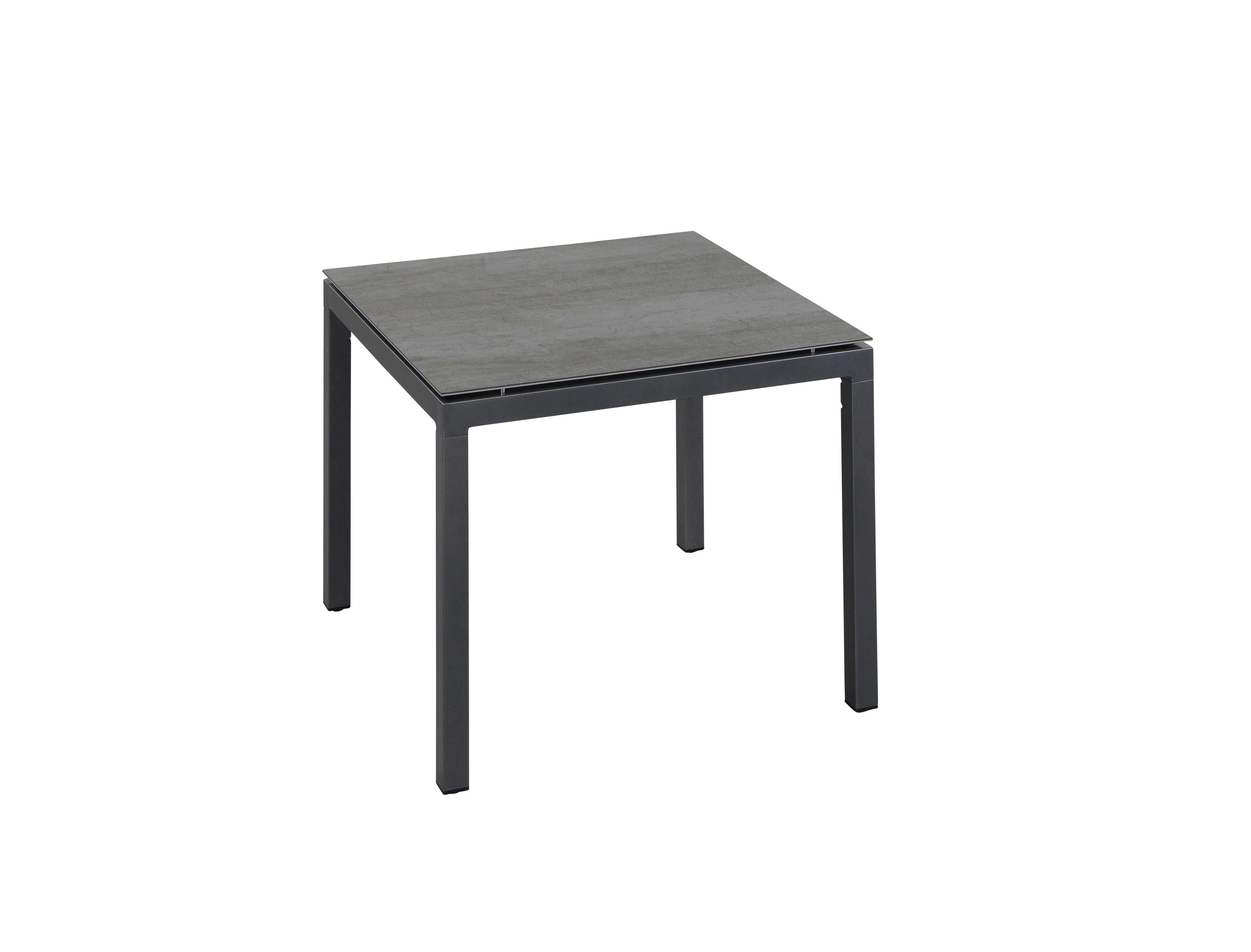 Inko Gartentisch Aluminium graphit 90x90 cm Terrassentisch Tischplatte nach Wahl