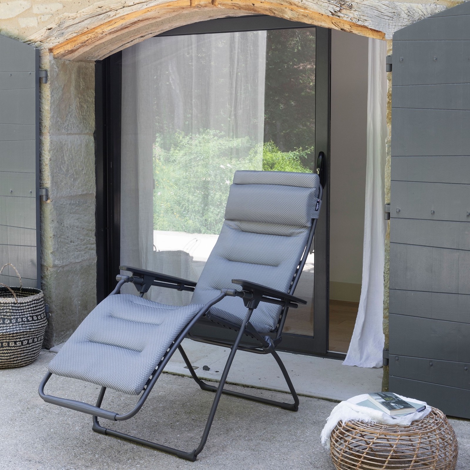 Lafuma Futura XL BeComfort® Relaxliege Silver Titane Sonnenliege LFM3131.8901