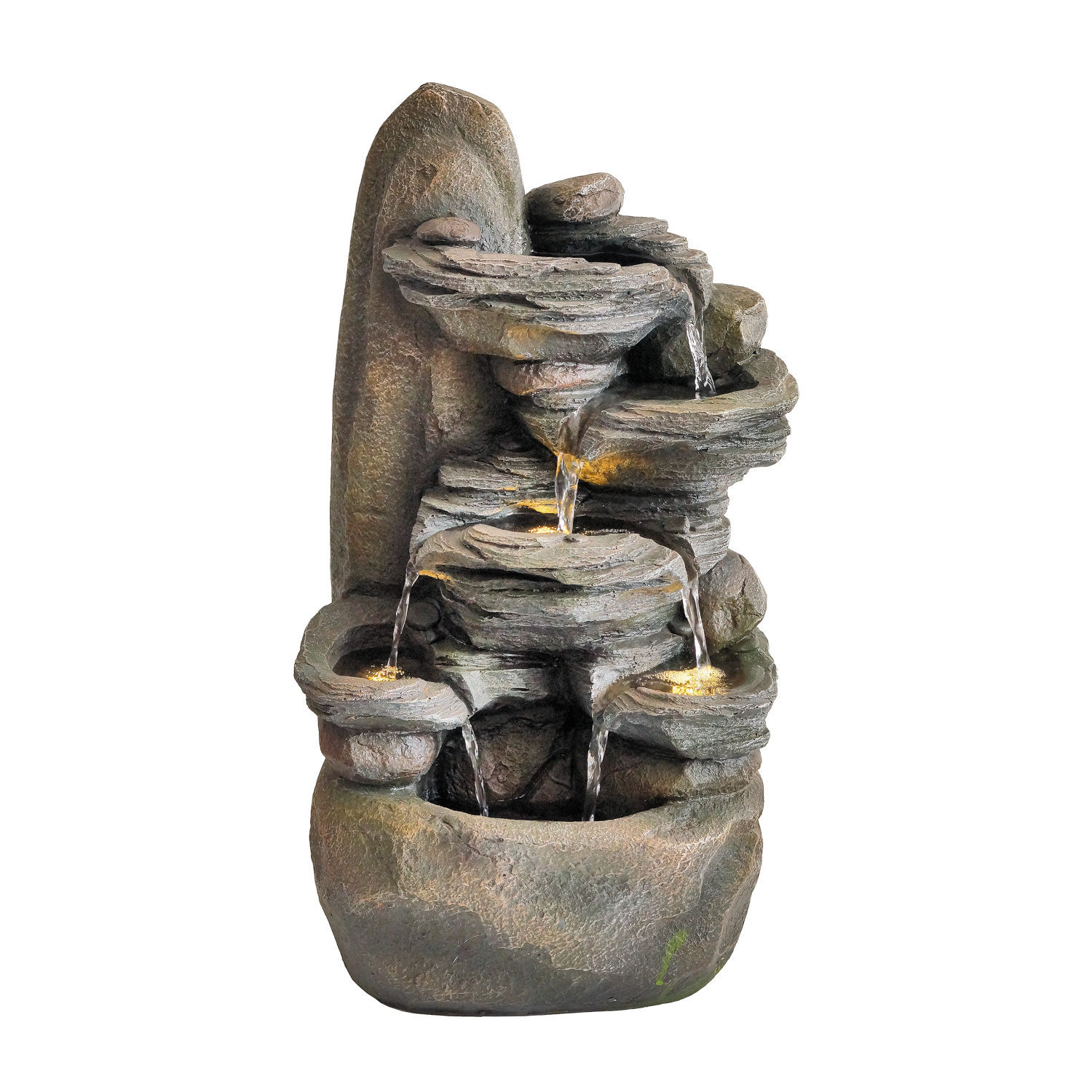 Granimex Yi Polyresin Wasserspiel mit Pumpe LED-Beleuchtung Zierbrunnen 51x27x21 cm Granimex Yi Polyresin Wasserspiel mit Pumpe LED-Beleuchtung Zierbrunnen 51x27x21 cm