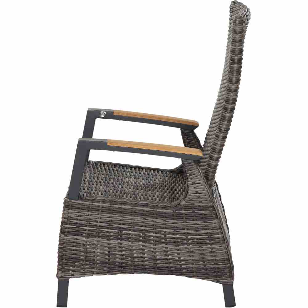 Siena Garden Verdo Dining Move Sessel Gardino®-Geflecht bronze-grau/Aluminium/Teak