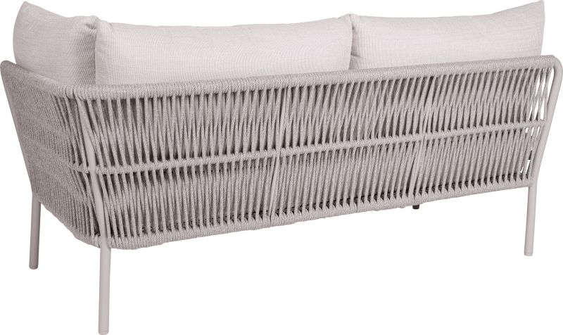 Stern Element Romy Lounge 2-Sitzer Armlehne links Aluminium greige Kissen 100% Polyacryl Vanilla