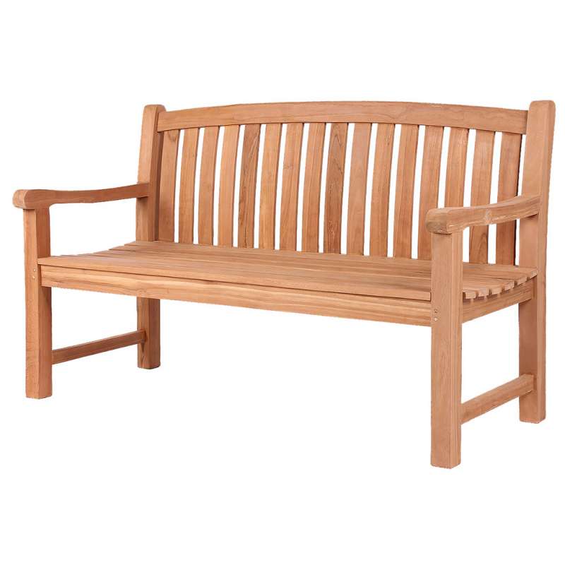 deVries Gartenbank "WOODIE" aus Teakholz ergonomische Sitz- und Rückenfläche, Größe 150 x 57 x 94 cm