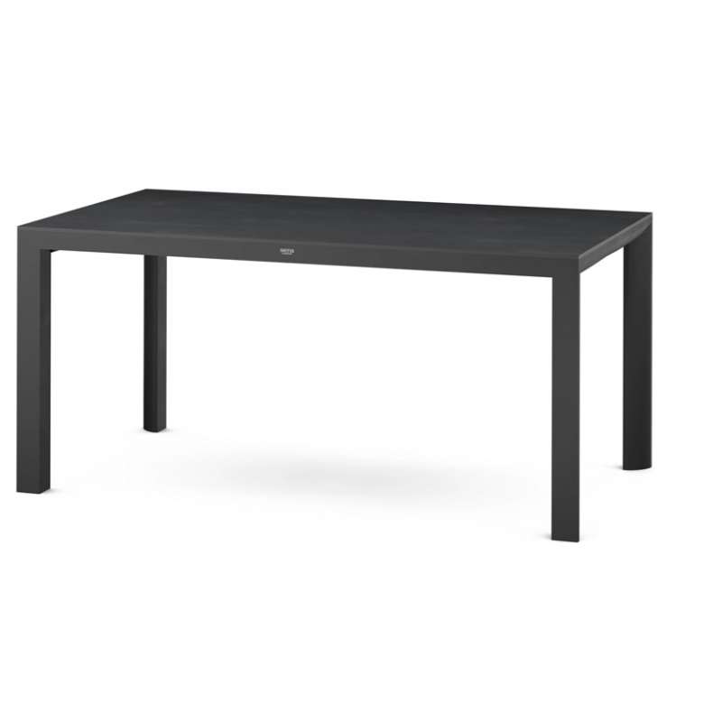 Silva Dining Tisch 180x95cm matt anthrazit / HPL ferro Gestell Aluminium, HPL ferro