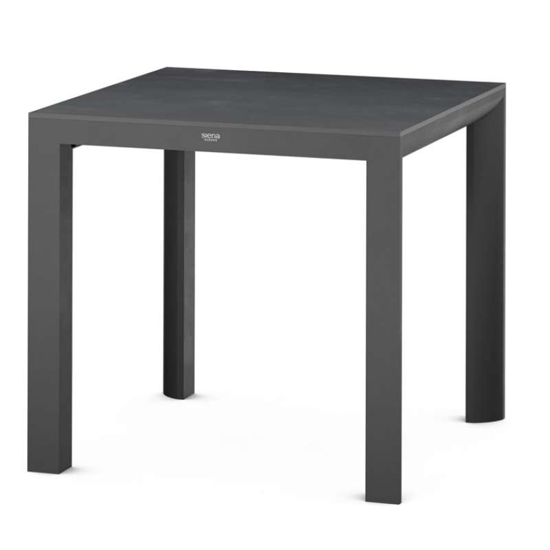 Silva Dining Tisch 80x80cm matt anthrazit / HPL ferro Gestell Aluminium, HPL ferro