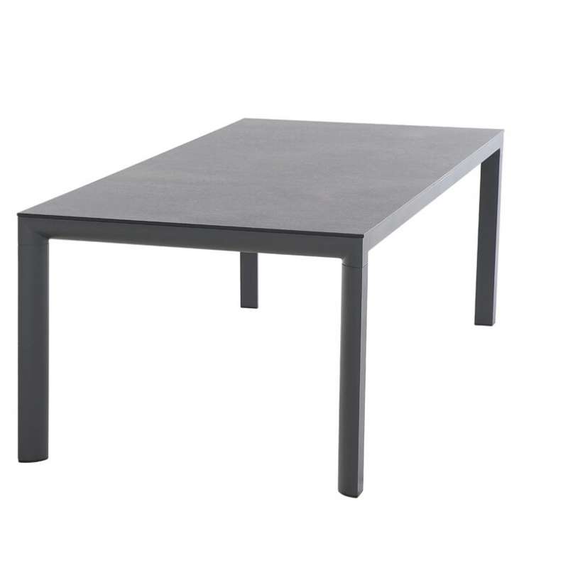 Silva Dining Tisch 220x100cm matt anthrazit / HPL titan Gestell Aluminium, HPL titan