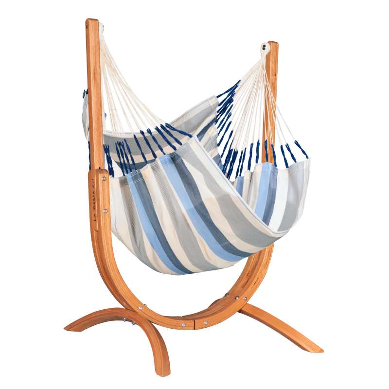 La Siesta Hängesessel Udine Outdoor Sea Salt - wetterresistent mit Eucalyptus-Gestell