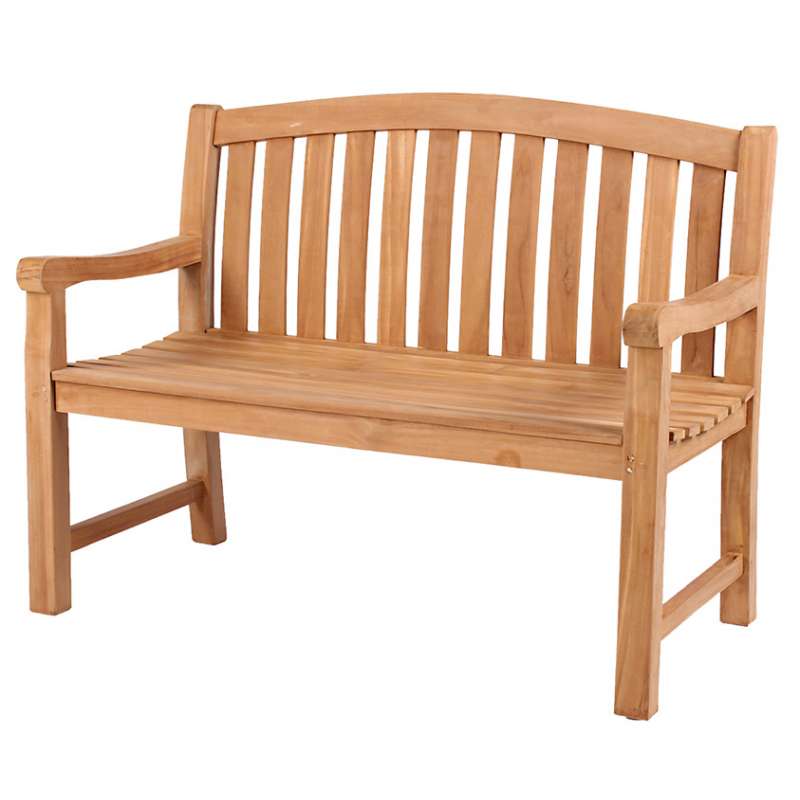 deVries Gartenbank "WOODIE" aus Teakholz ergonomische Sitz- und Rückenfläche, Größe 120 x 57 x 94 cm