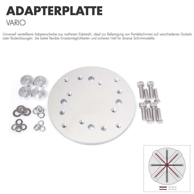 Doppler Adapterplatte Vario für Pendelschirme 85999A60-170